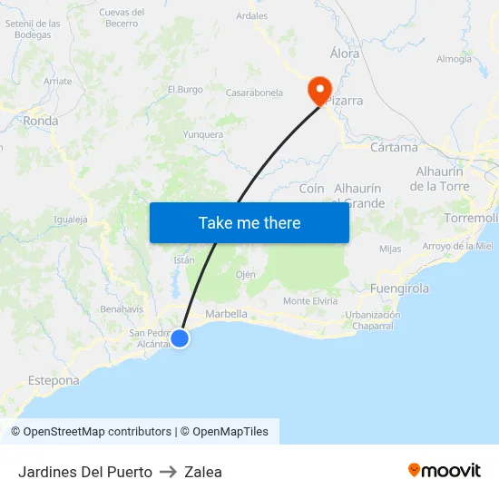 Jardines Del Puerto to Zalea map