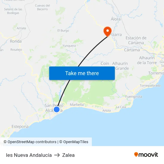 Ies Nueva Andalucía to Zalea map