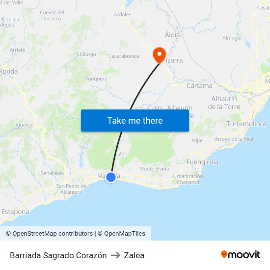 Barriada Sagrado Corazón to Zalea map