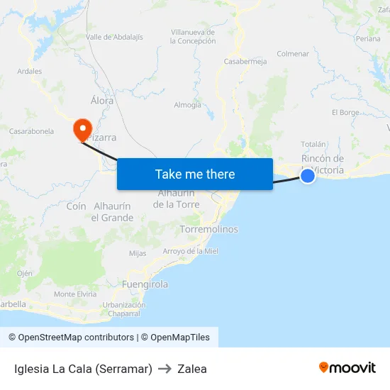 Iglesia La Cala (Serramar) to Zalea map