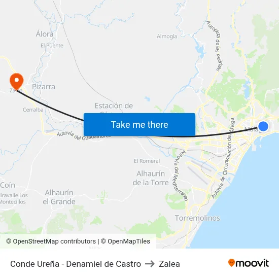 Conde Ureña - Denamiel de Castro to Zalea map