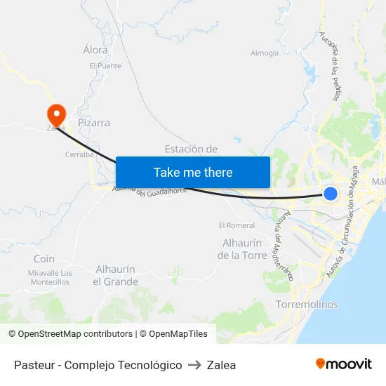 Pasteur - Complejo Tecnológico to Zalea map