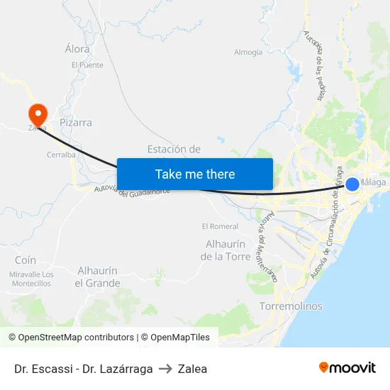 Dr. Escassi - Dr. Lazárraga to Zalea map