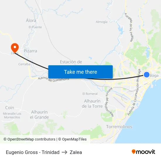 Eugenio Gross - Trinidad to Zalea map