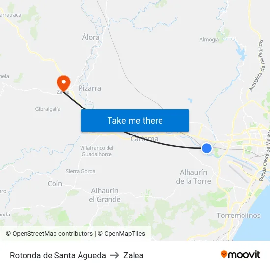 Rotonda de Santa Águeda to Zalea map