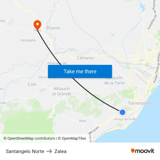 Santangelo Norte to Zalea map