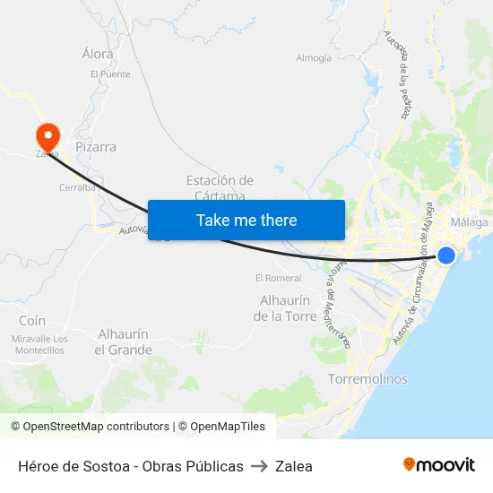 Héroe de Sostoa - Obras Públicas to Zalea map
