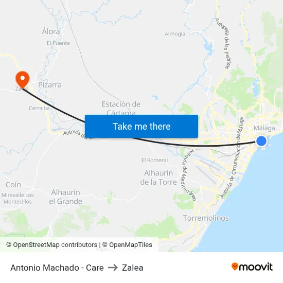 Antonio Machado - Care to Zalea map