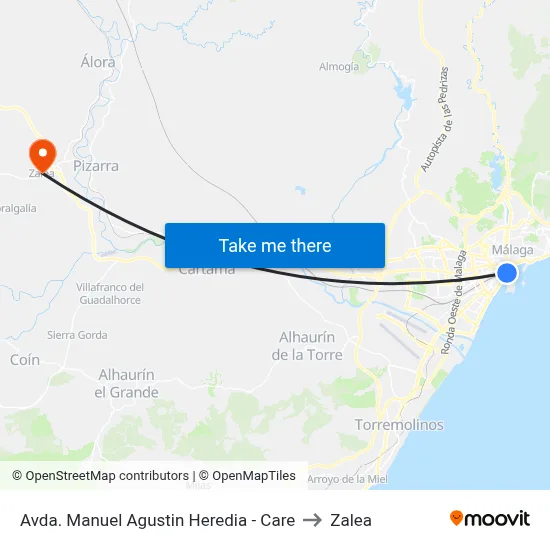 Avda. Manuel Agustin Heredia - Care to Zalea map