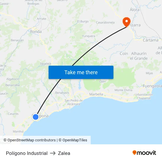 Polígono Industrial to Zalea map