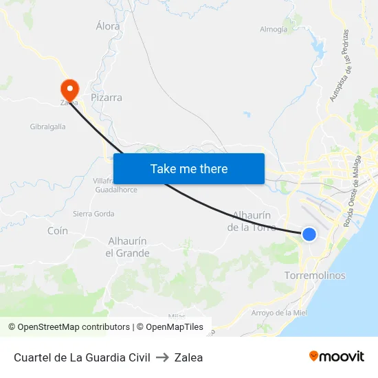 Cuartel de La Guardia Civil to Zalea map