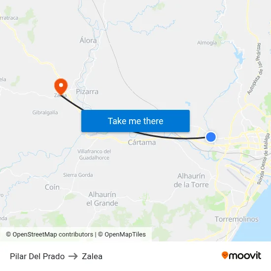 Pilar Del Prado to Zalea map