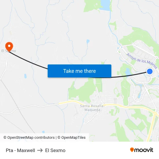 Pta - Maxwell to El Sexmo map