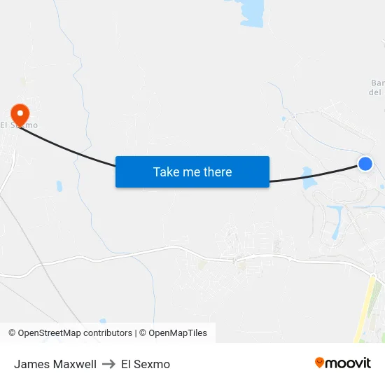 James Maxwell to El Sexmo map