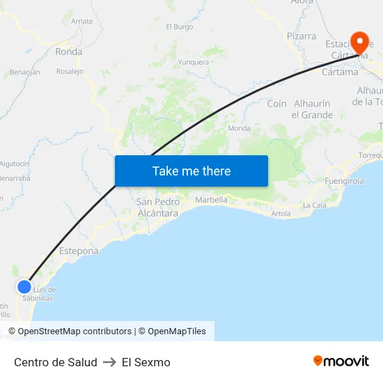 Centro de Salud to El Sexmo map