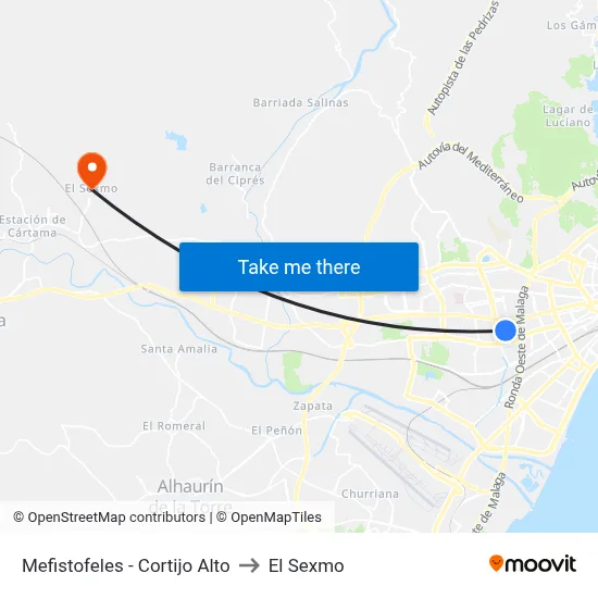 Mefistofeles  - Cortijo Alto to El Sexmo map