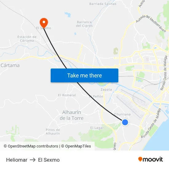 Heliomar to El Sexmo map
