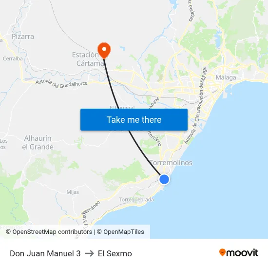 Don Juan Manuel 3 to El Sexmo map