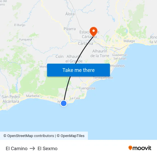 El Camino to El Sexmo map