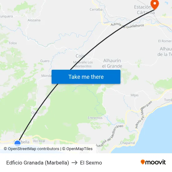 Edficio Granada (Marbella) to El Sexmo map
