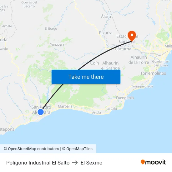 Polígono Industrial El Salto to El Sexmo map