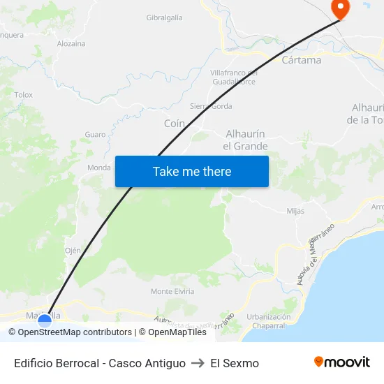 Edificio Berrocal - Casco Antiguo to El Sexmo map