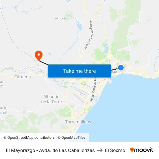 El Mayorazgo - Avda. de Las Caballerizas to El Sexmo map