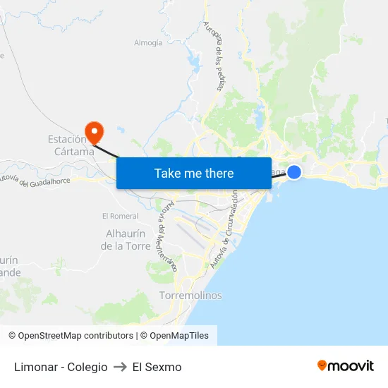 Limonar - Colegio to El Sexmo map