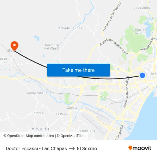 Doctor Escassi - Las Chapas to El Sexmo map