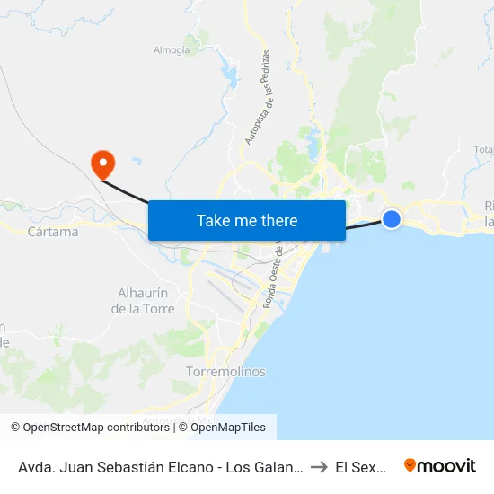 Avda. Juan Sebastián Elcano - Los Galanes to El Sexmo map