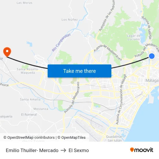 Thuillier - Mercado to El Sexmo map