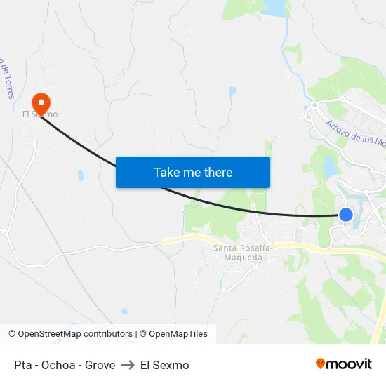 Pta - Ochoa - Grove to El Sexmo map