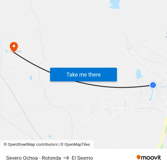 Severo Ochoa - Rotonda to El Sexmo map
