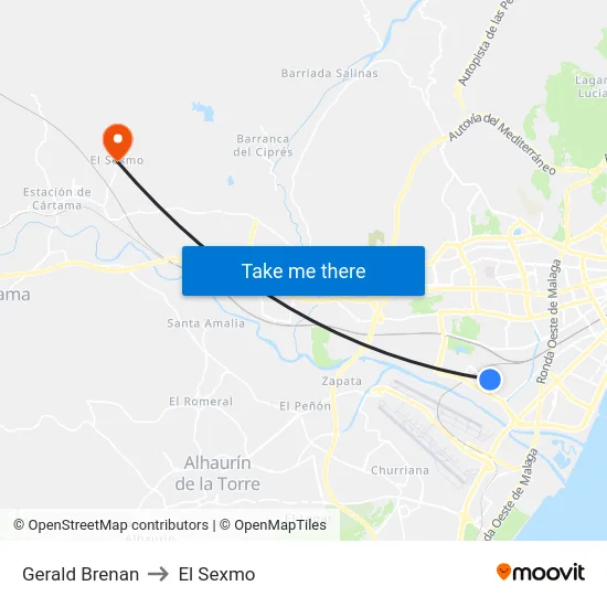 Gerald Brenan to El Sexmo map