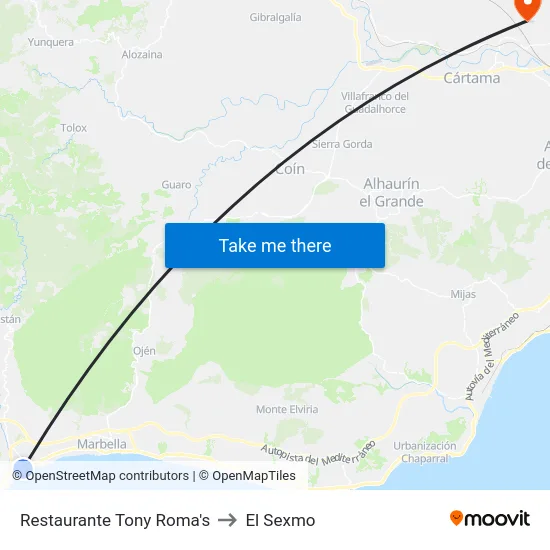 Restaurante Tony Roma's to El Sexmo map