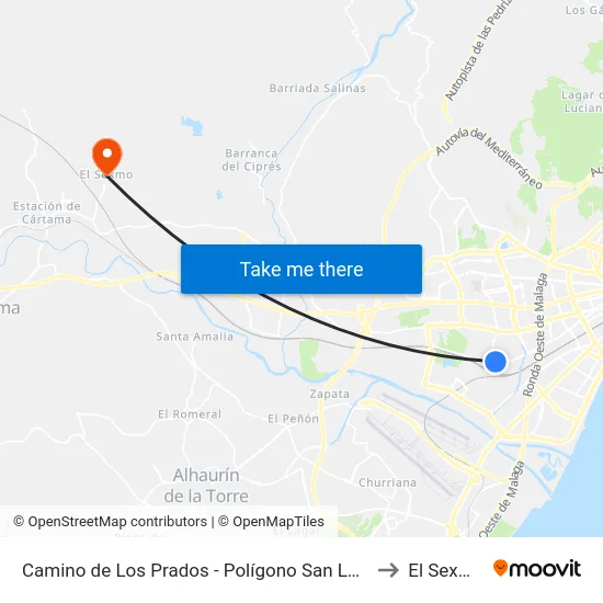 Camino de Los Prados - Polígono San Luis to El Sexmo map