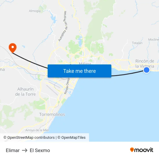 Elimar to El Sexmo map