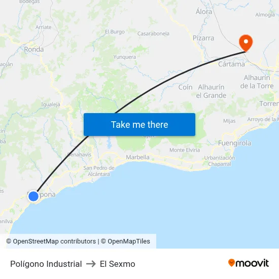 Polígono Industrial to El Sexmo map