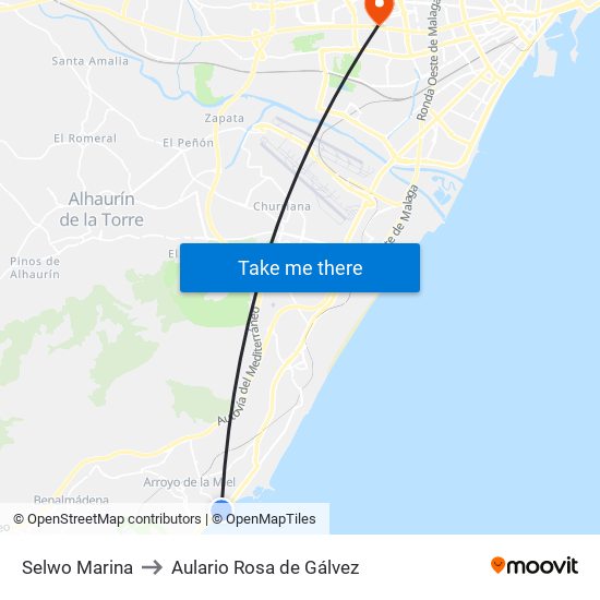 Selwo Marina to Aulario Rosa de Gálvez map