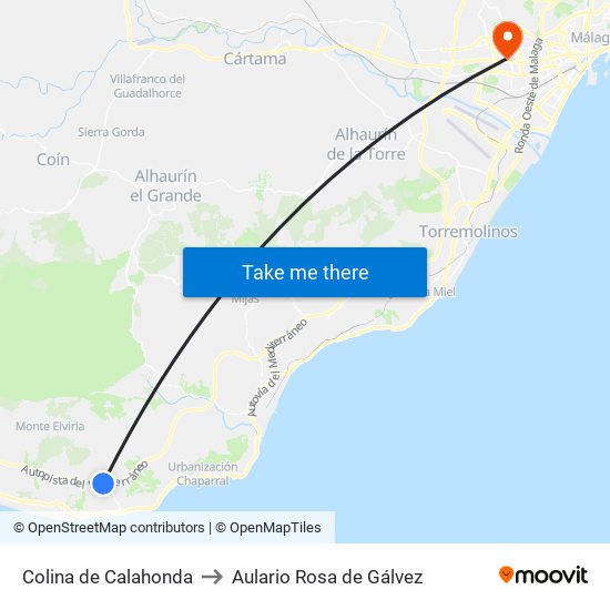 Colina de Calahonda to Aulario Rosa de Gálvez map