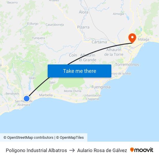 Polígono Industrial Albatros to Aulario Rosa de Gálvez map