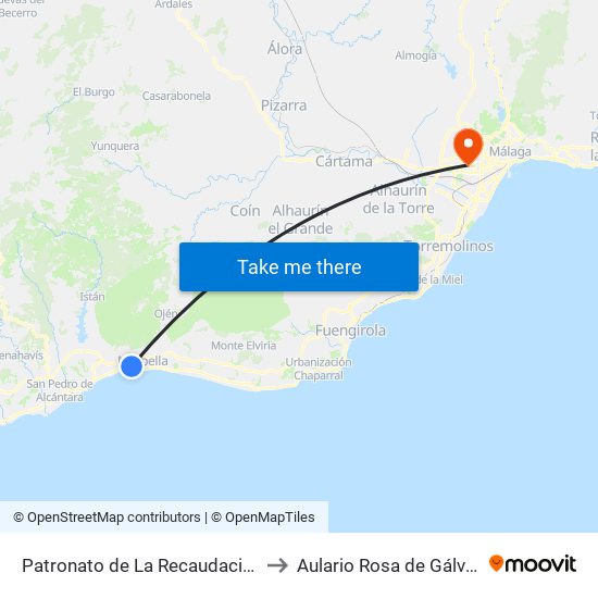 Patronato de La Recaudación to Aulario Rosa de Gálvez map