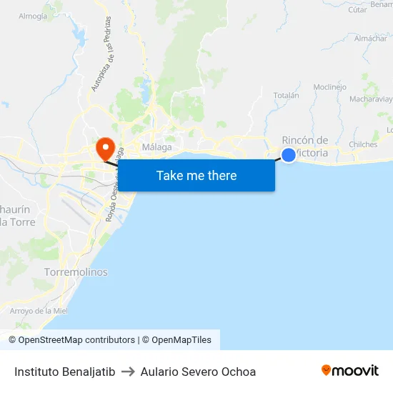 Instituto Benaljatib to Aulario Severo Ochoa map
