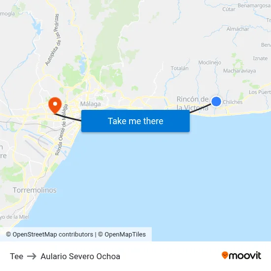 Tee to Aulario Severo Ochoa map