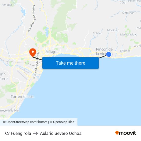 C/ Fuengirola to Aulario Severo Ochoa map