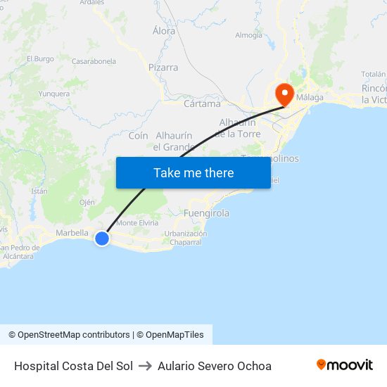Hospital Costa Del Sol to Aulario Severo Ochoa map