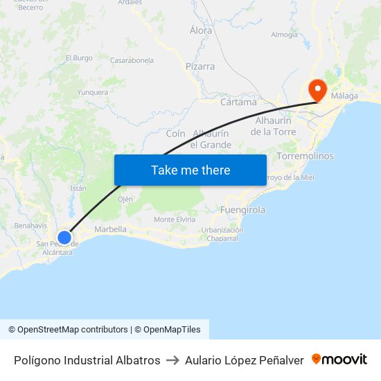 Polígono Industrial Albatros to Aulario López Peñalver map