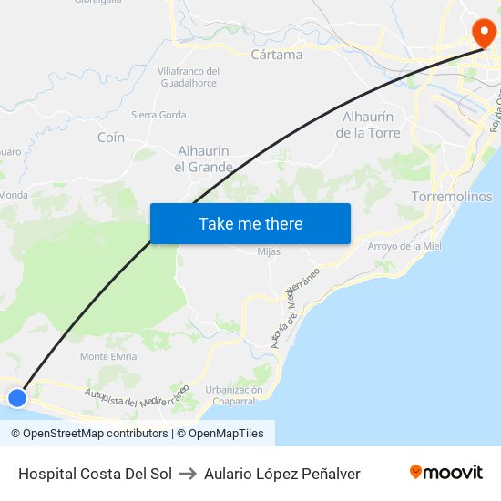 Hospital Costa Del Sol to Aulario López Peñalver map