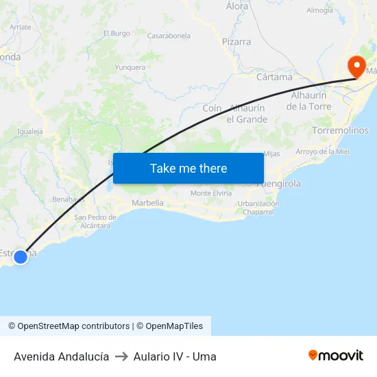 Avenida Andalucía to Aulario IV - Uma map