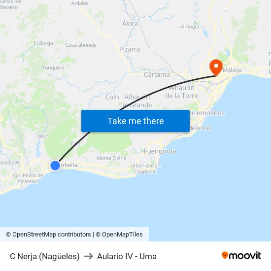 C Nerja (Nagüeles) to Aulario IV - Uma map